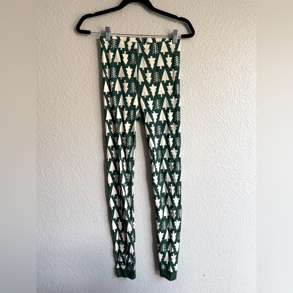 Hannah Anderson Green and White Tree Pattern Leggings - Picture 1 of 2